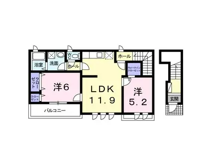 JR東海道本線 沼津駅 バス乗車時間:10分 最寄りバス停で下車 徒歩3分 2階建 築15年(2LDK/2階)の間取り写真