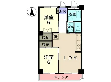 ロイヤルマンション多治見(2LDK/5階)の間取り写真