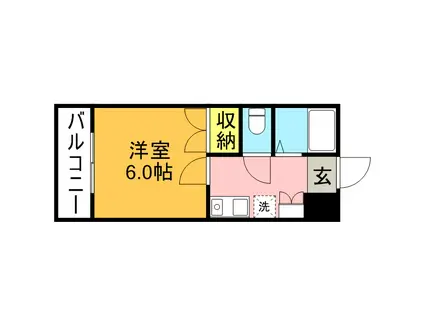 ラ・マーサ(1K/2階)の間取り写真