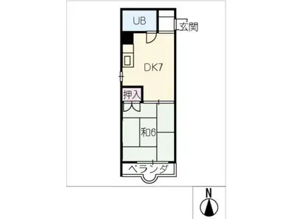 チサンマンション岐阜301(1K/3階)の間取り写真