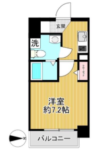 リヴィアス難波ルーチェ(1K/8階)の間取り写真