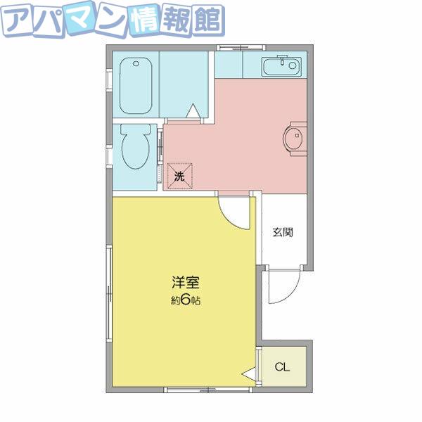 グッドウェル(1K/2階)の間取り写真