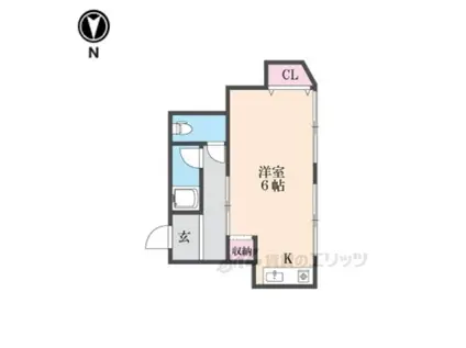 大建ビル(1K/4階)の間取り写真