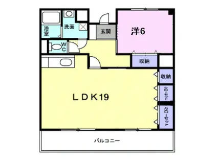 メゾンドゥスリジェ(1LDK/1階)の間取り写真