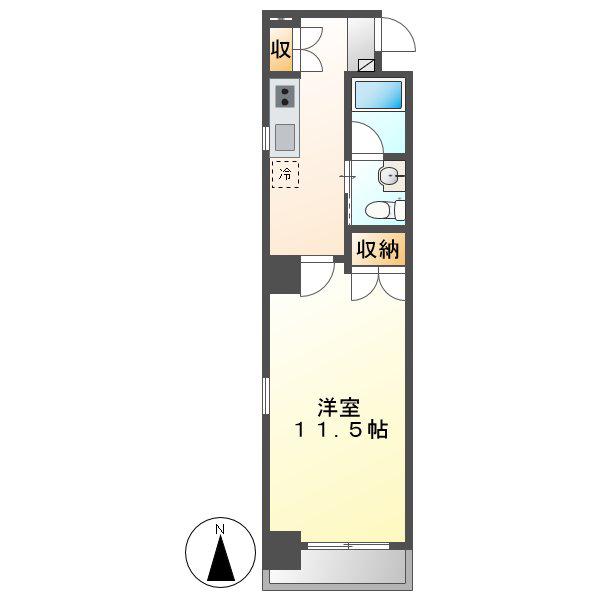 リベルテ桜山(1K/1階)の間取り写真