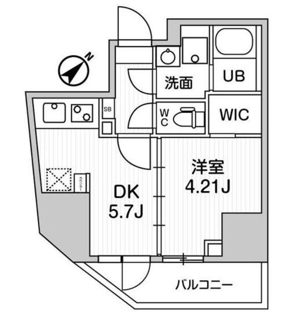 ARKMARK巣鴨STA(1DK/2階)の間取り写真
