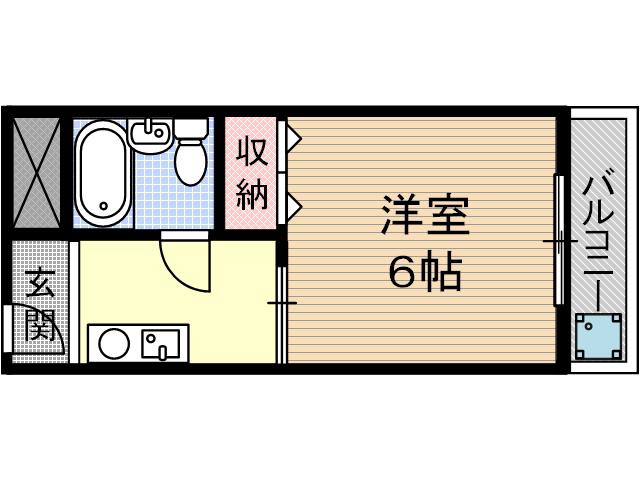 ハイツカメリア(1K/3階)の間取り写真
