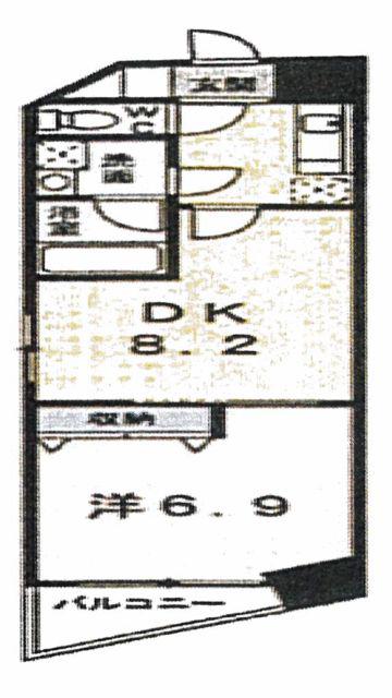 ベントーレ三宿(2K/3階)の間取り写真