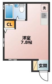 サンセレン練馬(ワンルーム/1階)の間取り写真