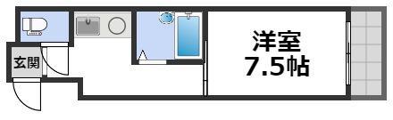 ティックランド南船場(1K/11階)の間取り写真