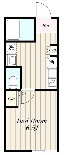 RISTIA海老名(1K/1階)の間取り写真