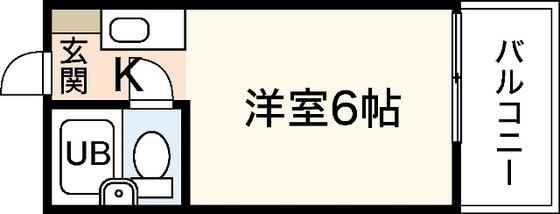 五日市中央ビル(ワンルーム/1階)の間取り写真