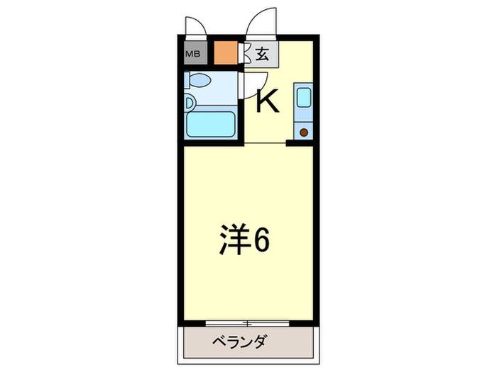 北昭和福富マンション(1K/3階)の間取り写真