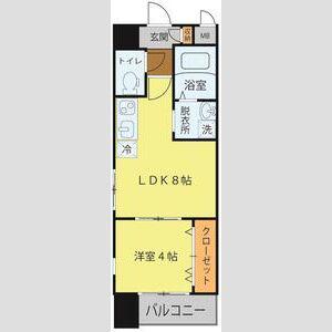 シェルグランデ泉中央(1LDK/1階)の間取り写真
