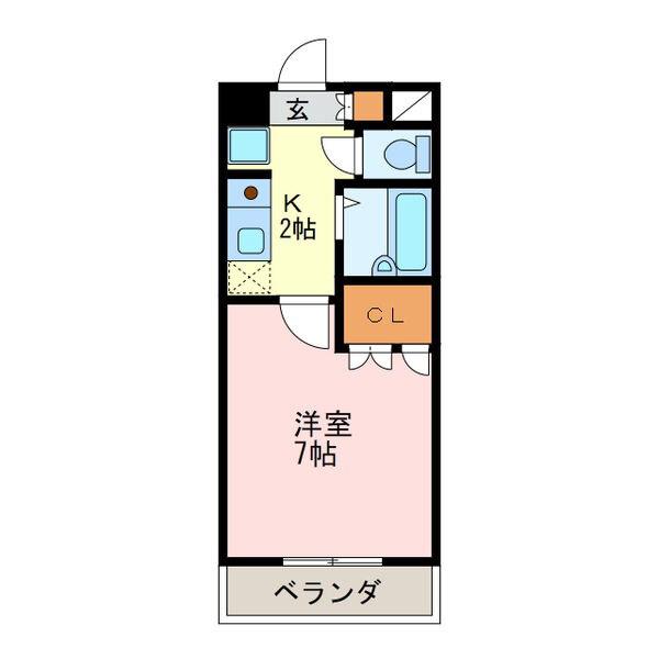 エクセルシオール金山(1K/8階)の間取り写真