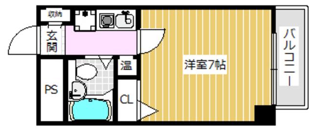 FJジェネラス8TH(1K/3階)の間取り写真