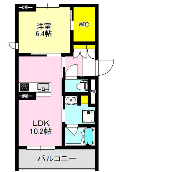 ララテラス(1LDK/1階)の間取り写真