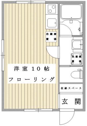 クリフトレイル(1K/1階)の間取り写真
