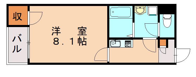 レオネクストサンライズシルク(1K/1階)の間取り写真