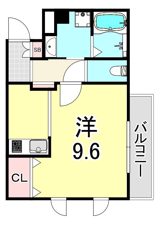 N SGRANDE(ワンルーム/4階)の間取り写真
