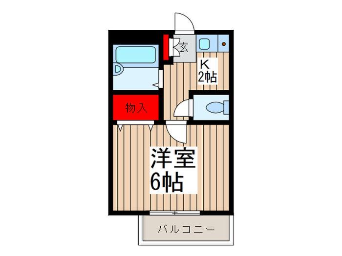 ウェヌスST(1K/2階)の間取り写真