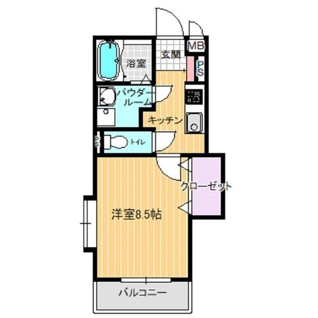 ミオ スタンザ(1K/4階)の間取り写真