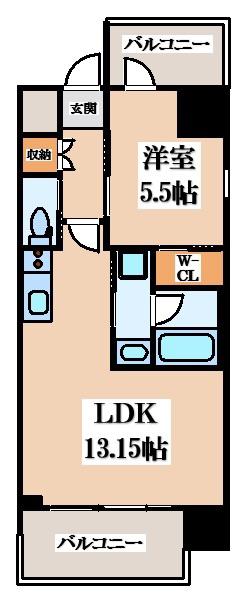 プレジオ永和ASIAN(1LDK/14階)の間取り写真