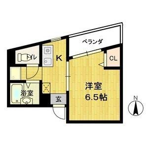 ウィステリア青木(1K/3階)の間取り写真