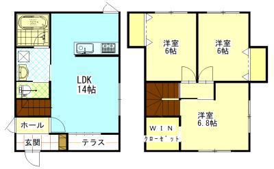 フェアリー110(3LDK/1階)の間取り写真