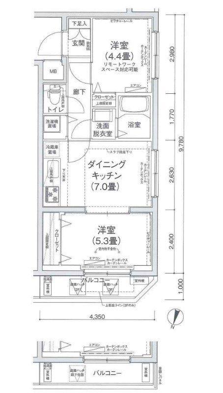 アイル プレミアム向島(2DK/2階)の間取り写真