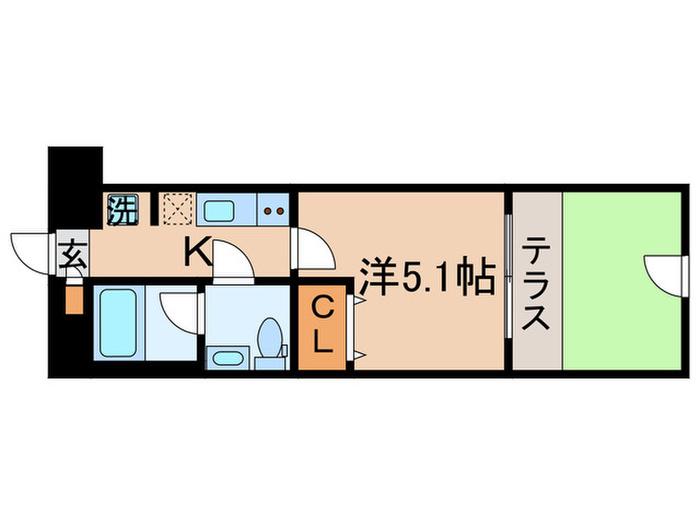 AZEST金町(1K/1階)の間取り写真