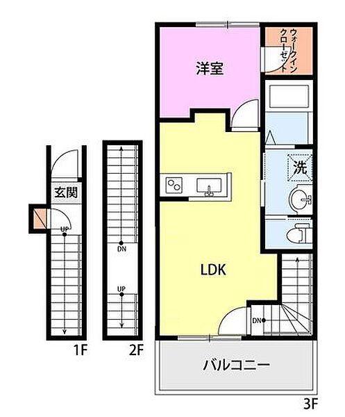 NEO-ANES(1LDK/3階)の間取り写真