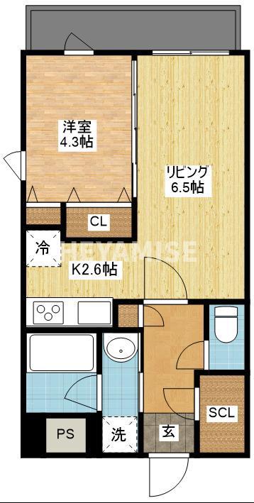 ヴィオラ矢上弐番館(1LDK/5階)の間取り写真