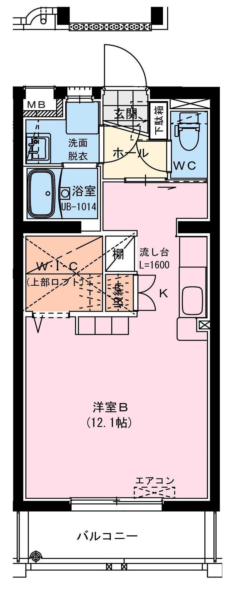 THE APARTMENT HIKARI(ワンルーム/4階)の間取り写真