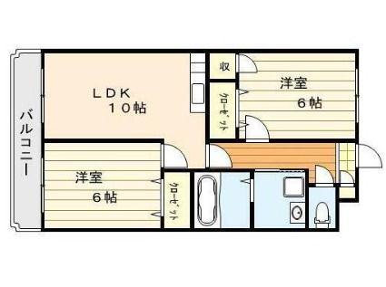 ベラーノ71(2LDK/1階)の間取り写真