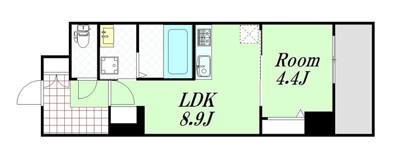 グランセジュール江坂(1LDK/5階)の間取り写真