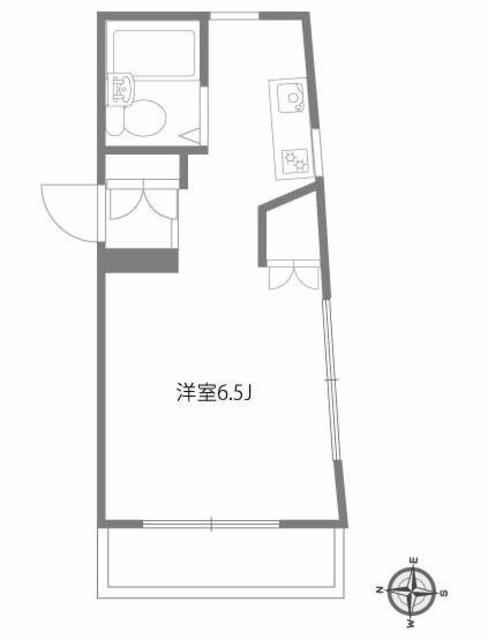 安藤ビル(ワンルーム/1階)の間取り写真