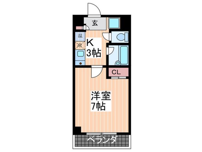アイランドシティ猫屋町(1K/2階)の間取り写真