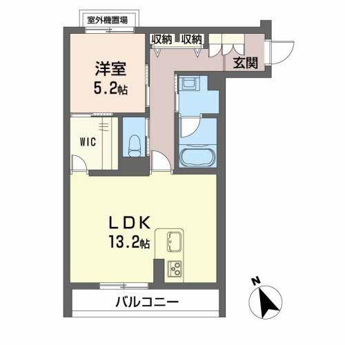 A CLOUD RESIDENCE(1LDK/2階)の間取り写真