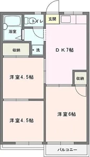 アークハイツ(3DK/2階)の間取り写真