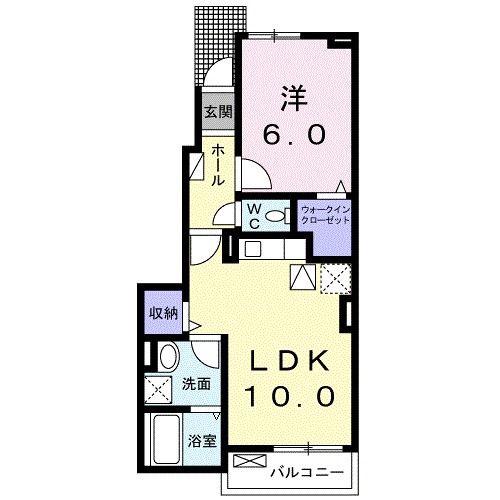 メゾン ヴィオラ(1LDK/1階)の間取り写真