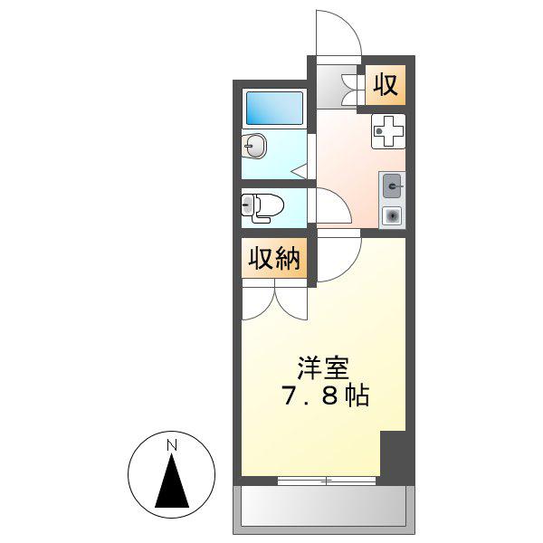 フォレストイン瑞穂(1K/2階)の間取り写真