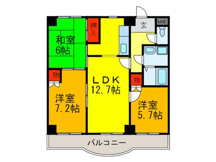 ココ川崎(3LDK/5階)の間取り写真