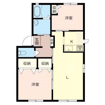 サニーライフ(2LDK/1階)の間取り写真