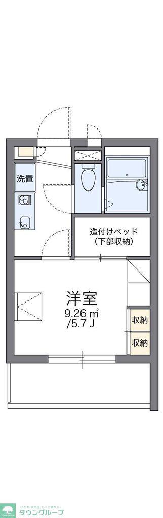 レオパレスSENSUI(1K/1階)の間取り写真