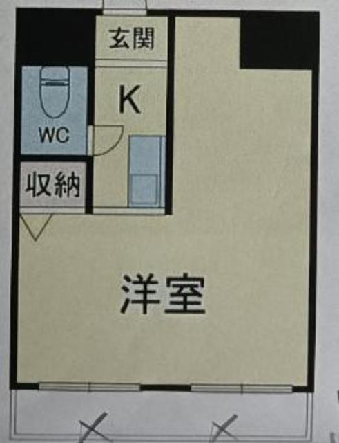 日神パレステージ相模原(1K/1階)の間取り写真