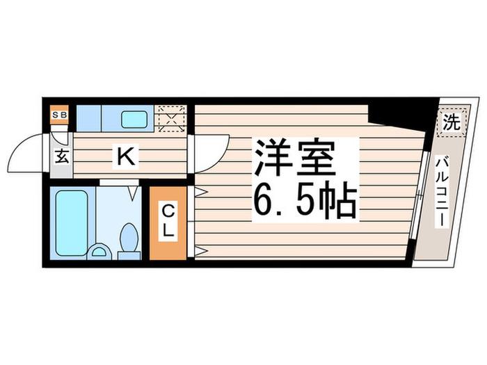 カオパレスN0.7(1K/2階)の間取り写真