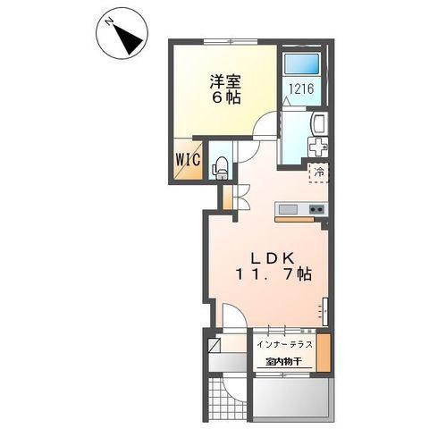 コントレイル(1LDK/1階)の間取り写真