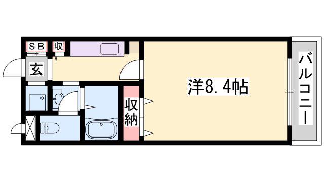 ONESリバーサイド(1K/2階)の間取り写真
