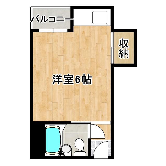 昭和町グリーンハイツ(ワンルーム/5階)の間取り写真